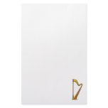 Concert Pedal Harp Graphic Design stationery