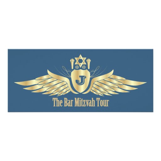 Concert Ticket Bar Mitzvah Invitation in Navy