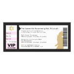 Concert Ticket Bat Mitzvah Invitation in Black