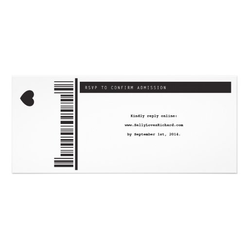 Concert Ticket Invitation Black White and Gray