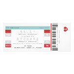 Concert Ticket Invitation in Red and Aqua