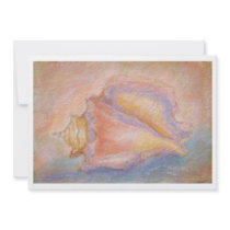 conch pastel custom invites
