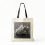 Conch Sea Shell Black and White Beach Tote Bag