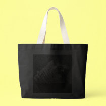 Conch Seashell Black and White Beach Tote Bag