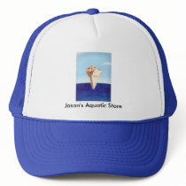 Conch Shell painting, Aquatic store hats by Cherylsart Conch Shell painting, Aquatic store hats
