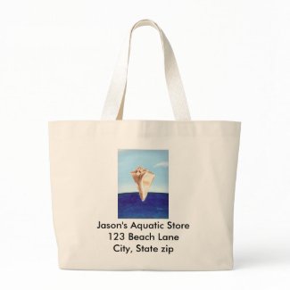Conch shell painting, canvas bags bag