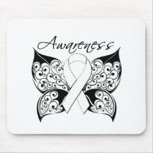 Conciencia de la mariposa del tatuaje - cáncer de  tapete de ratones