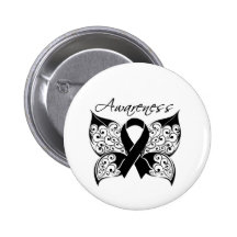 Conciencia de la mariposa del tatuaje - melanoma pin