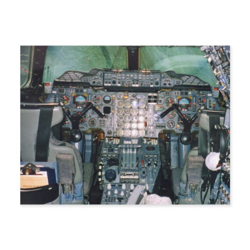 Concorde Cockpit Postcard postcard