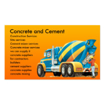 Concrete and Cement Mixer Business Card