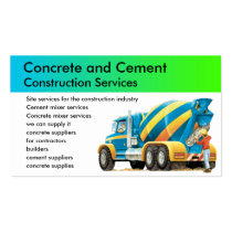 Concrete and Cement Mixer Business Card