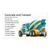 Concrete and Cement Mixer Business Card