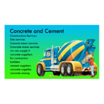 Concrete and Cement Mixer Business Card business cards