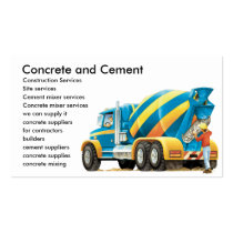 Concrete and Cement Mixer Business Card business cards