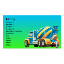 Concrete and Cement Mixer Business Card Template