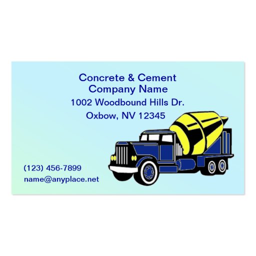 Concrete & Cement Company Business Cards | Zazzle