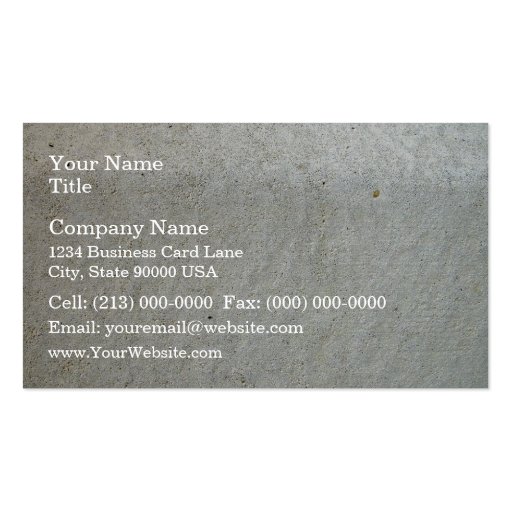 Concrete kerbing business card (front side)