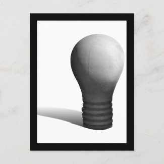 Concrete Light Bulb postcard