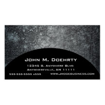 Concrete Moon Texture on Black Business Card