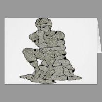 Concrete Stone Thinker Tattoo cards