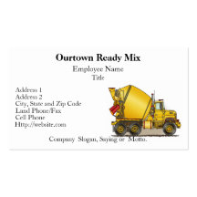 Concrete Truck Business Cards