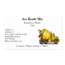 Concrete Truck Business Cards