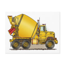 Concrete Truck Post Card