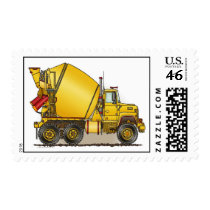 Concrete Truck Postage Stamp