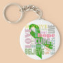 Concussion Green Ribbon Inspiration Keychain