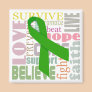 Concussion Green Ribbon Inspiration Square Magnet