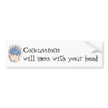 Concussions bumper stickers