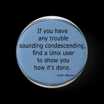 Condescending Unix - Scott Adams buttons