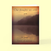 Condolence card - lake orange sunset
