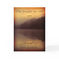 Condolence card - lake orange sunset