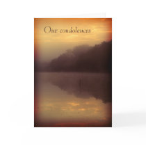 Condolence card - lake orange sunset
