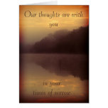 Condolence card - lake orange sunset