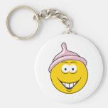 Condom Smiley Face Keychains