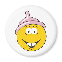 Condom Smiley Face magnets by doonidesigns Condom Smiley Face magnets