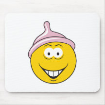 Condom Smiley Face Mouse Pad