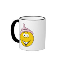 Condom Smiley Face mugs