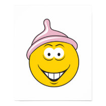 Condom Smiley Face posters