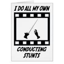 Conducting Stunts Greeting Card