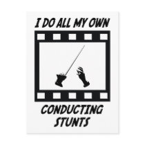 Conducting Stunts Postcard