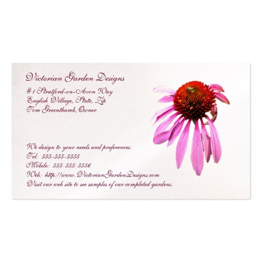 Cone Flower Business Card