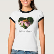 Cone flower  heart t-shirts