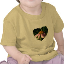 Cone flower  heart t-shirts
