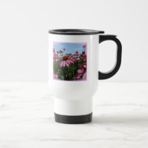 Cone Flowers Plastic Travel Mug