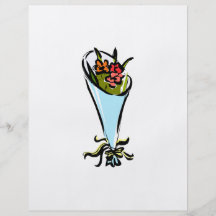 cone of flowers graphic love personalized flyer