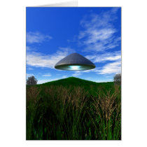 Cone Shaped UFO Card
