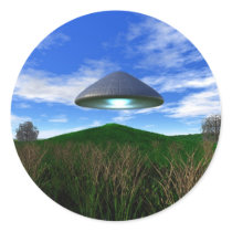 Cone Shaped UFO Sticker